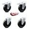 Service Caster 5 Inch Hard Rubber Wheel Swivel Bolt Hole Caster Set with 2 Total Lock Brake SCC SCC-BHTTL20S514-HRS-2-S-2 - alternate 4